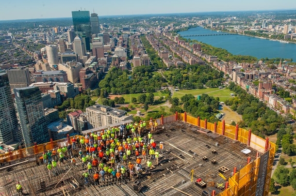 Boston from the topping out ceremony of the citys newest skyscraper  CREDIT Lou Jones
