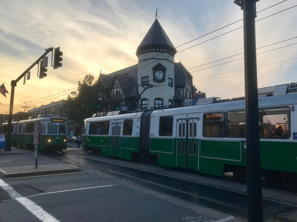 Bostons Green Line Trams - Coolidge Corner
