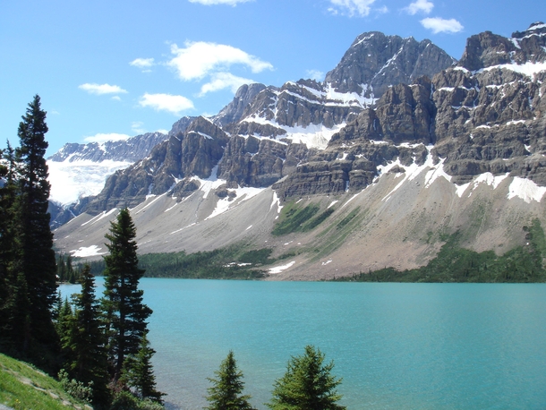 Bow Lake Canadian Rockies Banff National Park Alberta Canada 