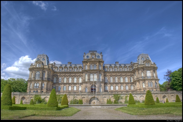 Bowes Museum in England was designed with the collaboration of two architects the French architect Jules Pellechet and John Edward Watson of Newcastle
