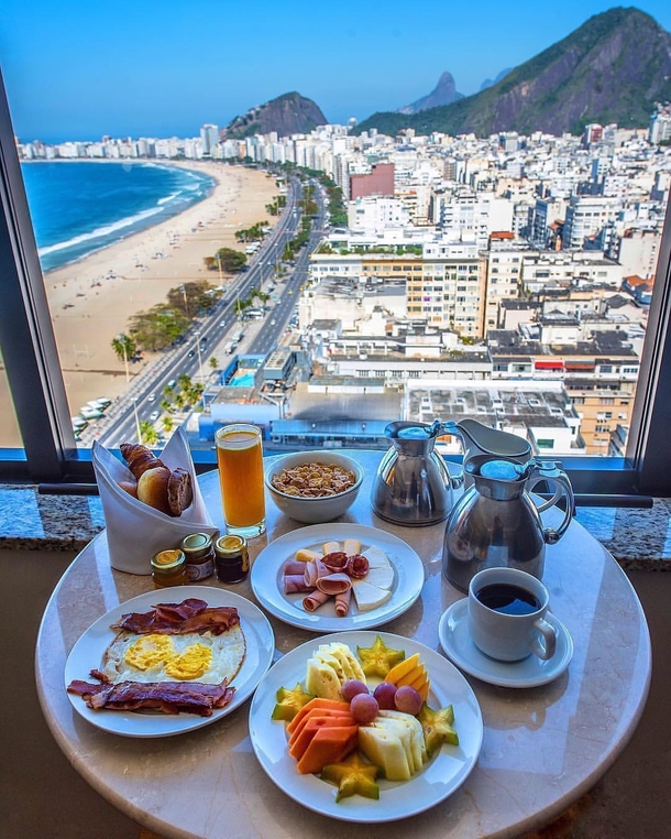 Breakfast at Copacabana Beach