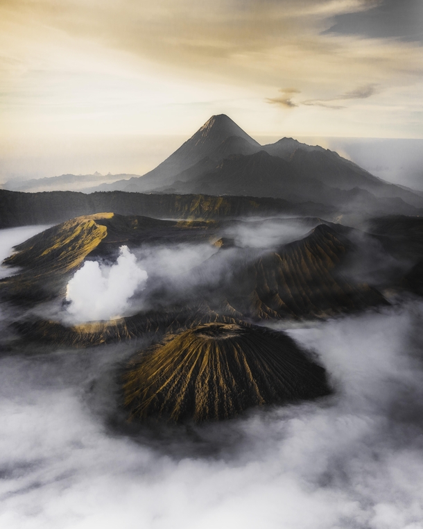 Breathtaking aerial view of Mt Bromo East Java -  Photographer  WithLuke