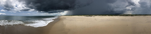 Brevard county coast before a storm 