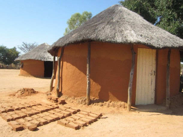 Bricks drying in rural Zimbabwe 