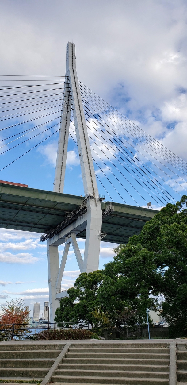 Bridge over the Aji River in Osaka 