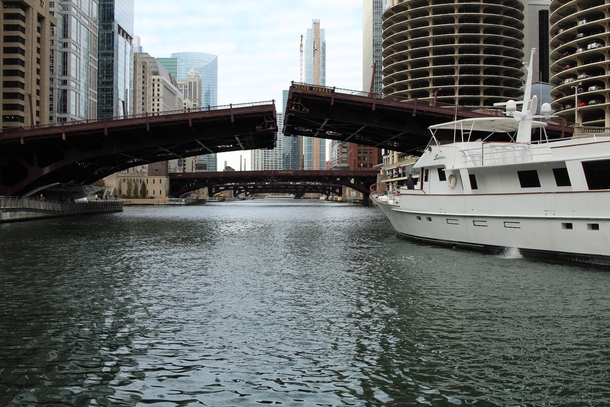 Bridges in Downtown Chicago IL 