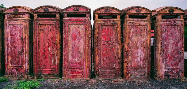 British Telephone Box Graveyard 