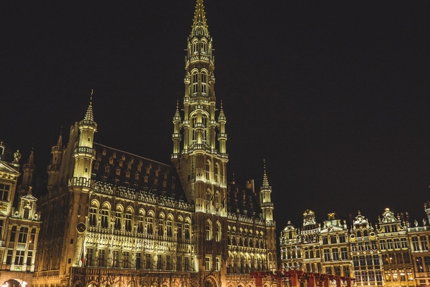 Brussels Town Hall on the Grand Place Belgium 