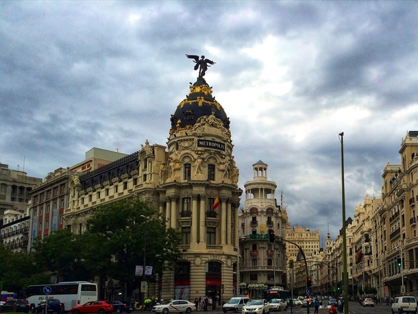 Buildings in corners in Madrid 