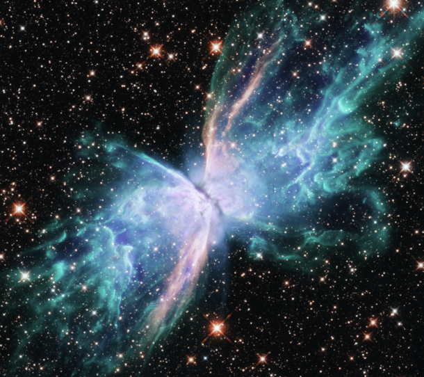Butterfly Nebula Wings Are Created By Dying Stars Expelling Gasses At  MPH Over Thousands Of Years