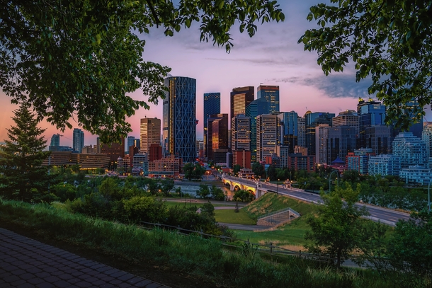 Calgary City At Sunrise