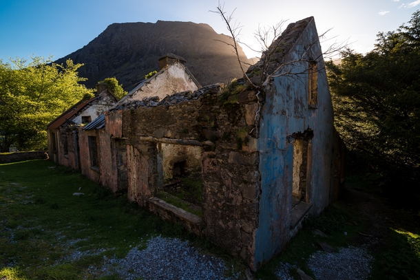 Came across this abandoned stone home in the shadow of the Gap of Dunloe Ireland  OC