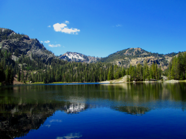 Campbell Lake in the Marble Mountains Wilderness California 
