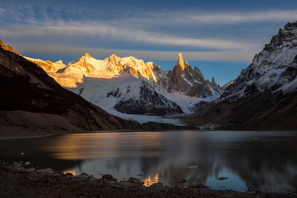 Camped in sub-freezing temperatures right outside of El Chalten to snap this sunrise pic of Fitz Roy Patagonia  x