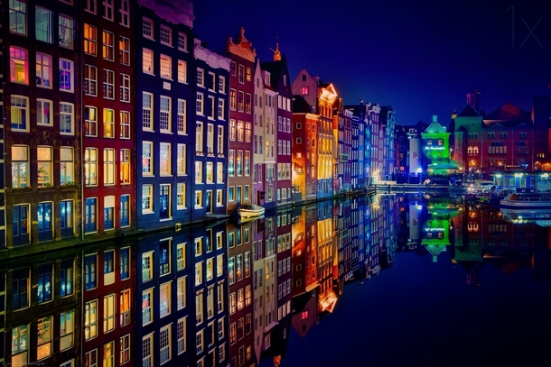 Canal houses in Amsterdam The Netherlands