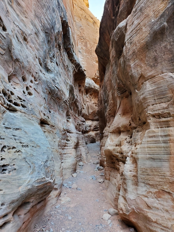 Canyon Narrows on White Domes Trail Valley of Fire State Park NV    