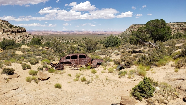 Car left behind to rust in The Grand Staircase Utah 