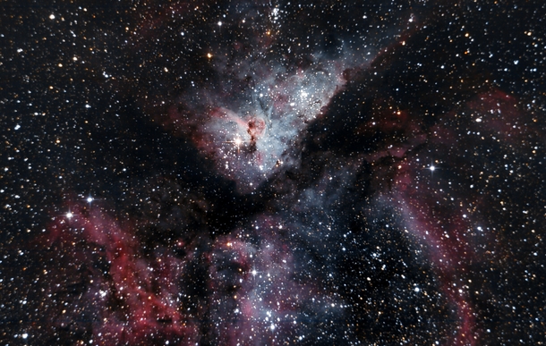 Carina Nebula is  Light Years away from earth and it one of the few nebula that you can see with your naked eye Photographed from New Zealand with a DSLR and telescope