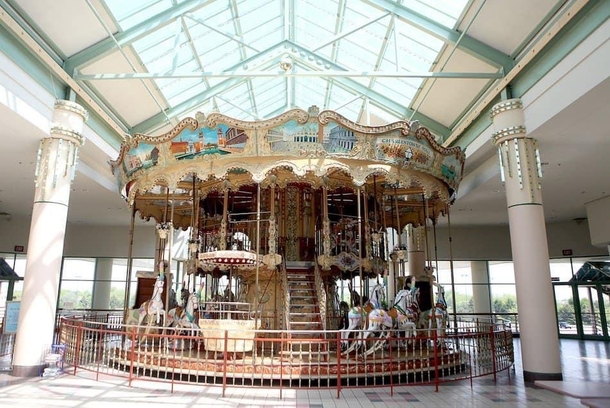 Carousel located in an abandoned mall in Illinois The carousel has since been sold and removed