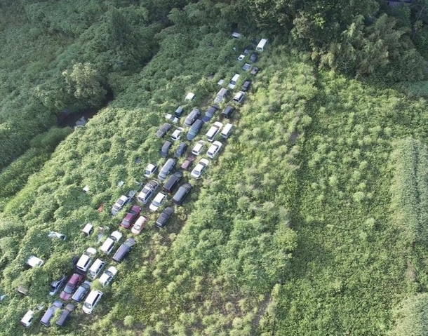 Cars in the Fukushima Exclusion zone after the Nuclear accident