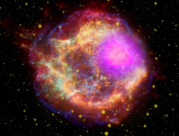 Cassiopeia A Supernova Three Telescope View