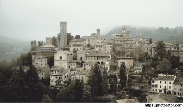 CastellArquato in the Piacenza province Italy 