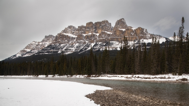 Castle Mountain in Banff National Park OC   