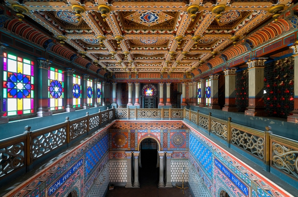 Castle of Sammezzano Tuscany Italy is one of the largest examples of Moorish Revival architecture
