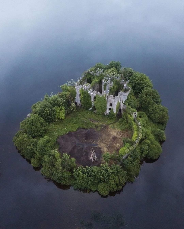 Castle ruins on an Island in Ireland