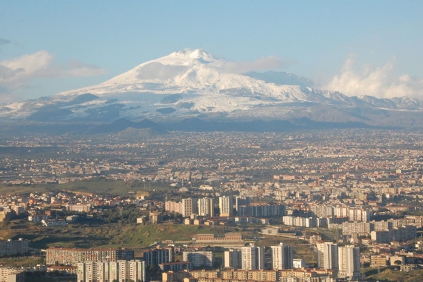 Catania Sicily with Mount Etna in the background