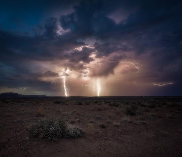 Caught some lightning in the desert Arizona 
