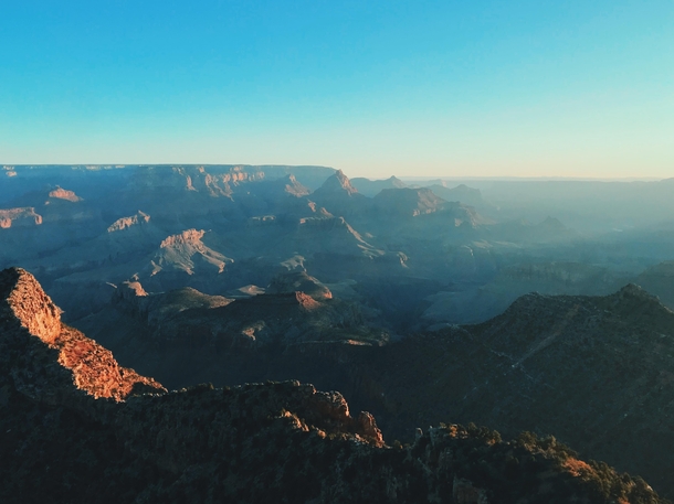 Caught the sunrise over the Grand Canyon this past weekend 