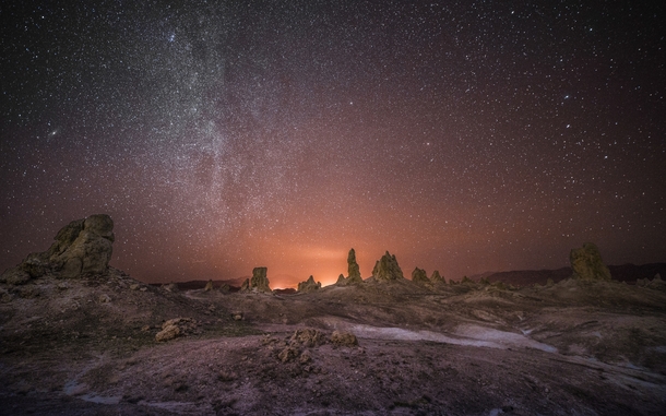 Celestial View The Trona Pinnacles in the California Mojave Desert just outside Death Valley 