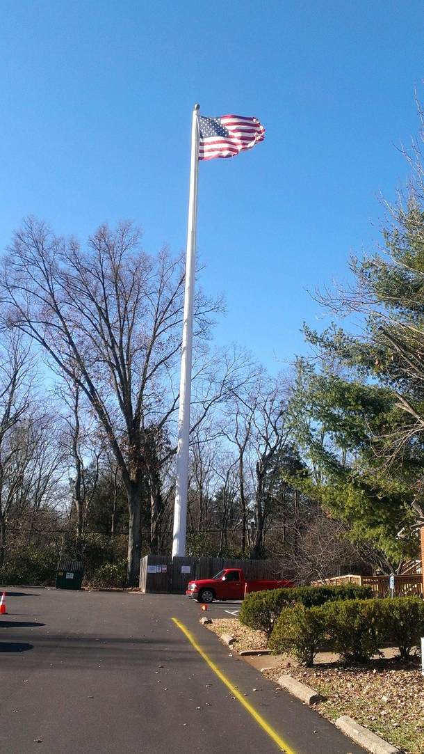 Cellphone tower disguised as a flagpole Louisville Ky 