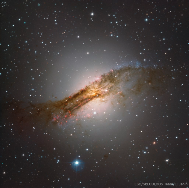Centaurus A the fifth brightest galaxy in the sky