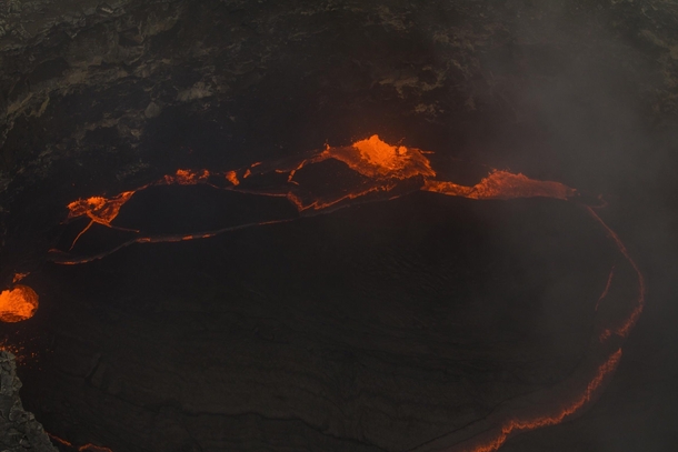 Center of Klauea volcano in Hawaii 