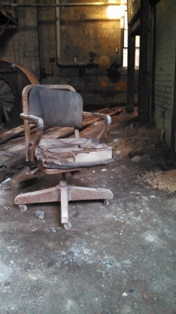 Chair from an dilapidated Bourbon storage building in Lexington KY 