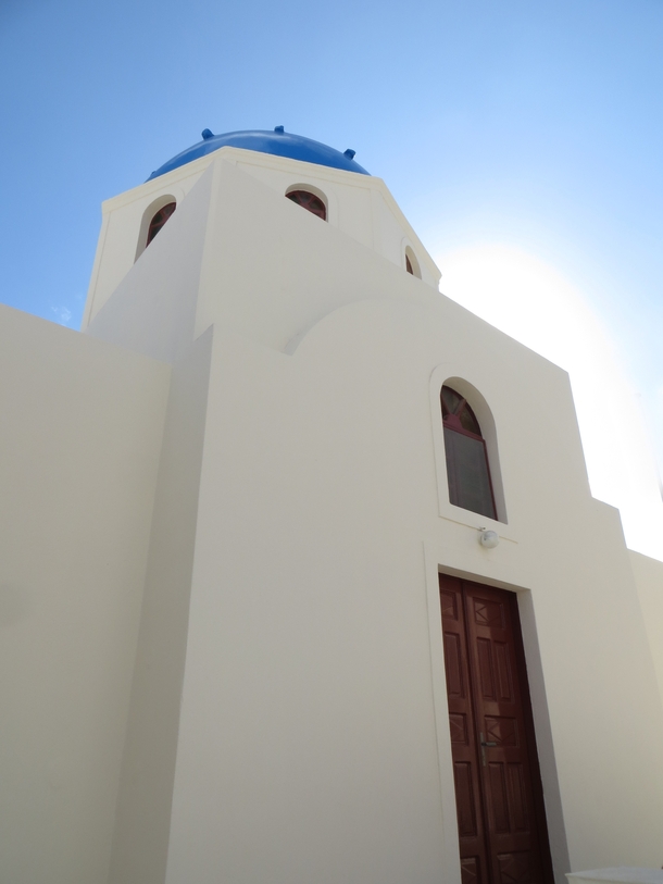 Chapel on island of Santorini Greece 