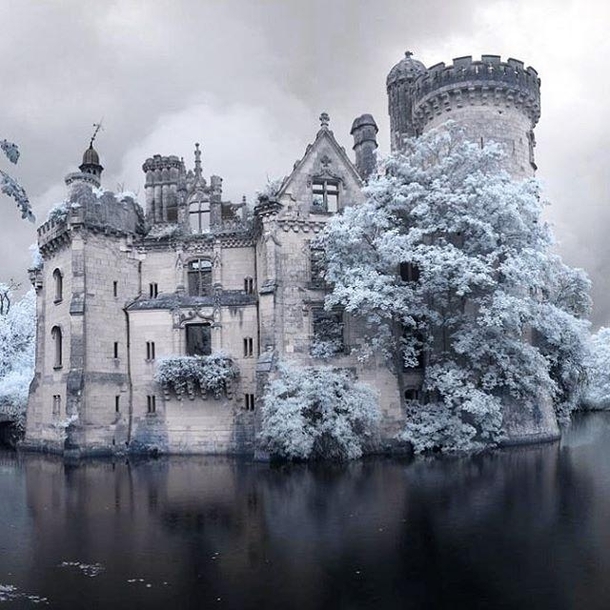 Chateau de la Mothe-Chandeniers in the Vienne dpartement of France abandoned due to fire in 