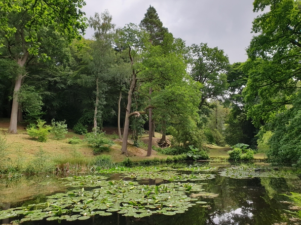 Chatsworth House pond Derbyshire UK  x  OC