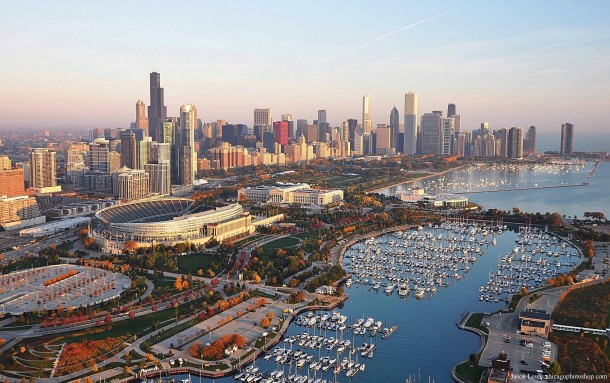 Chicago and its lakefront 