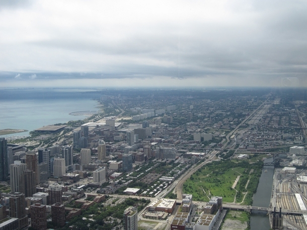 Chicago and Lake Michigan from the Willis Tower 