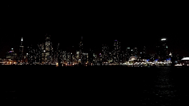 Chicago at night from Lake Michigan  