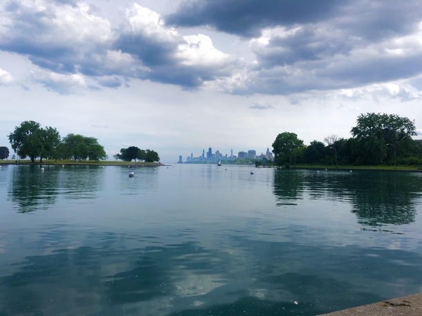 Chicago IL from Montrose Harbor earlier this afternoon 