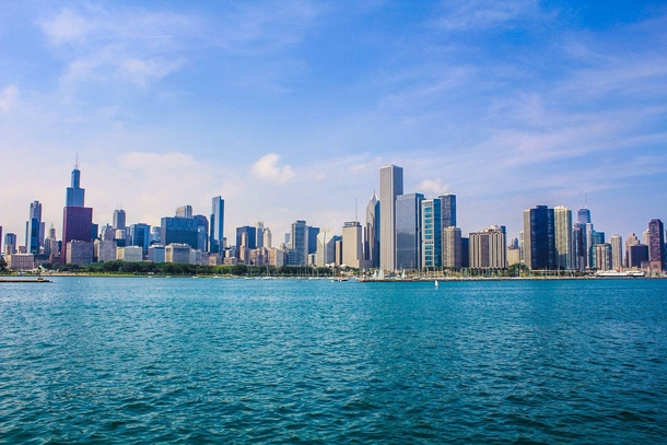 Chicago IL USA from the lake 