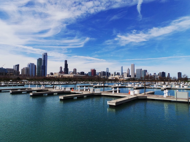 Chicago Illinois skyline from Northerly Island 