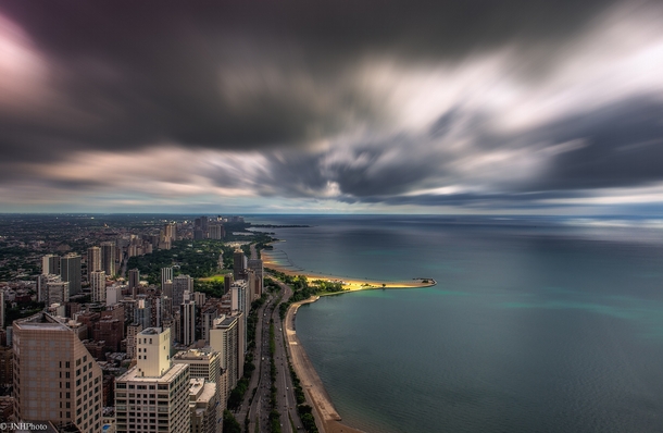 Chicago Illinois up Lake Shore Drive  by John Harrison