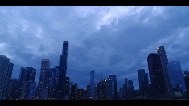 Chicago in the evening