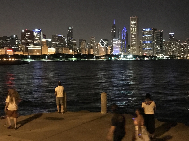 Chicago Night From Northerly Island