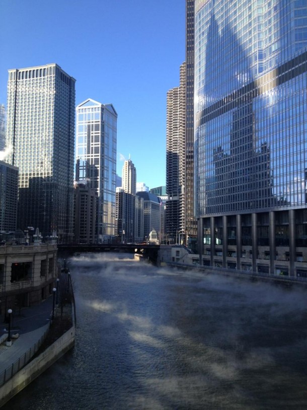 Chicago on a frigid morning 